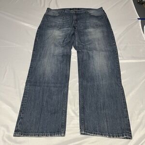 Sean John Hamilton Relaxed Fit Jeans Mens 40x34 Blue Denim Distress Fade Wash